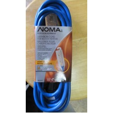 Extension Cord - Outdoor - Extension Cord For Block Heaters - Noma Brand - 3 Grounded Outlets - 16.5 Feet Long - Light Duty - 16 Gauge - Stays Flexible Down To -40C - 1 x 1 Extension Cord  